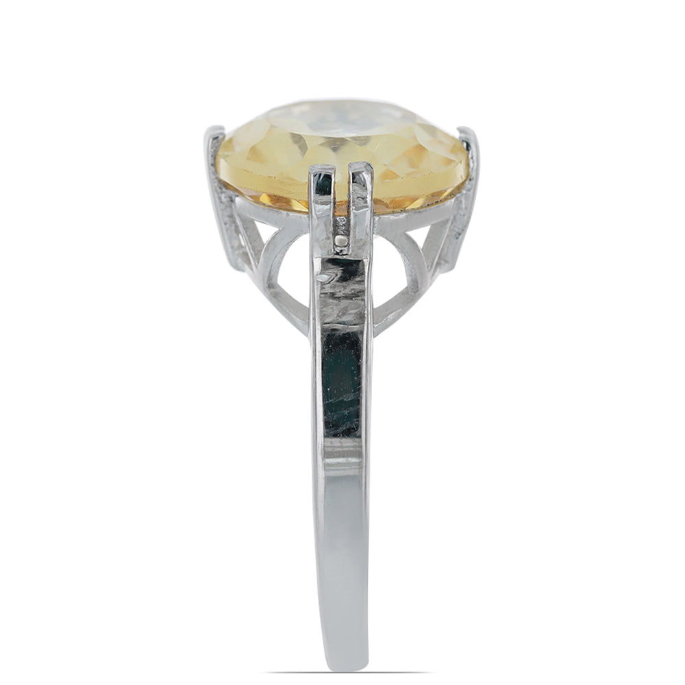 Stříbro 925/1000 - Prsten s Uralským Citrínem - Karátové číslo: 7.51. přibližná hmotnost: 4.48 gramů 4 