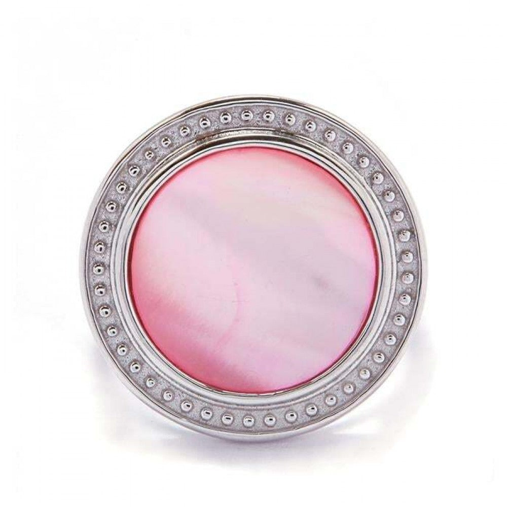 Pozlacený Stříbrný Prsten s Růžovou Perlou