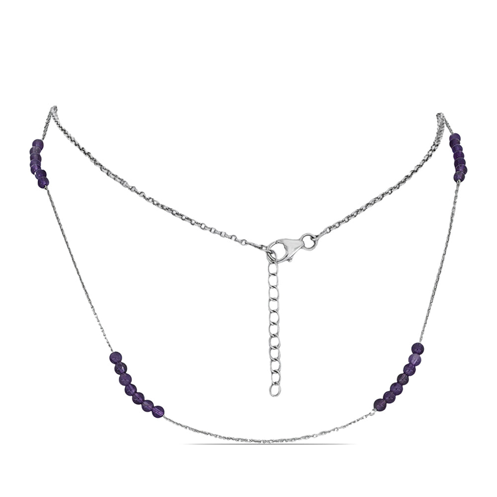 Stříbrný Náhrdelník s Marockým Ametystem 1 