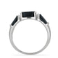 Stříbrný Prsten s Černým Suwarským Onyxem