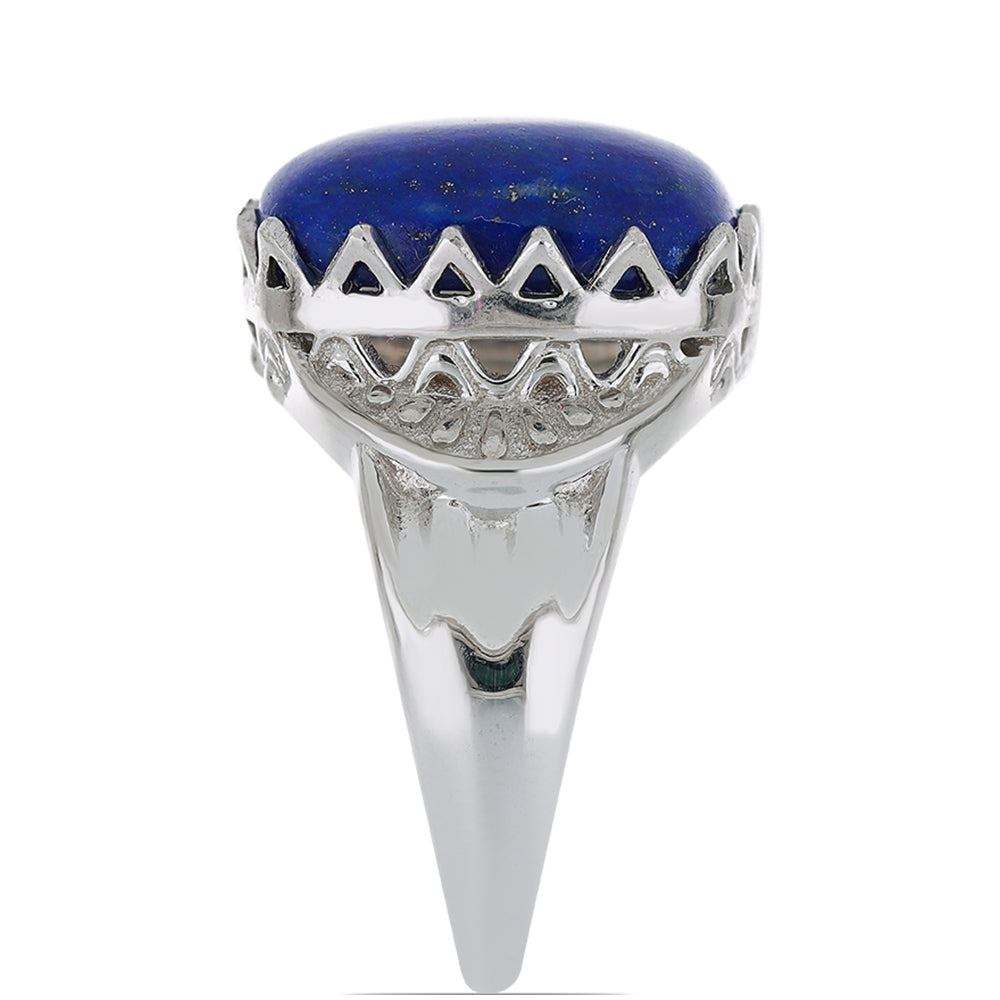 Stříbrný Prsten s Lapisem Lazuli z Badakšanu