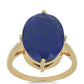 Pozlacený Stříbrný Prsten s Lapisem Lazuli z Badakšanu