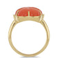 Pozlacené Stříbro 925/1000 - Prsten s Karneolem z Tagebau - Karátové číslo: 6.19. přibližná hmotnost: 4.98 gramů