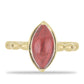 Pozlacený Stříbrný Prsten s Červeným Jaspisem