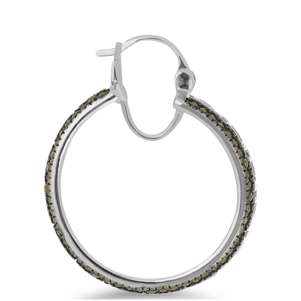 Stříbro 925/1000 - Náušnice s Rakouským Markazitem - Karátové číslo: 1.92. přibližná hmotnost: 10.57 gramů 2 