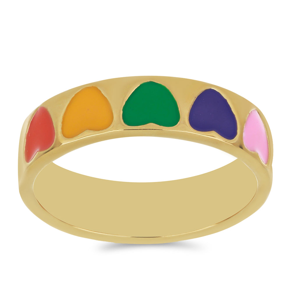 Pozlacený Stříbrný Prsten se Smaltem 3 
