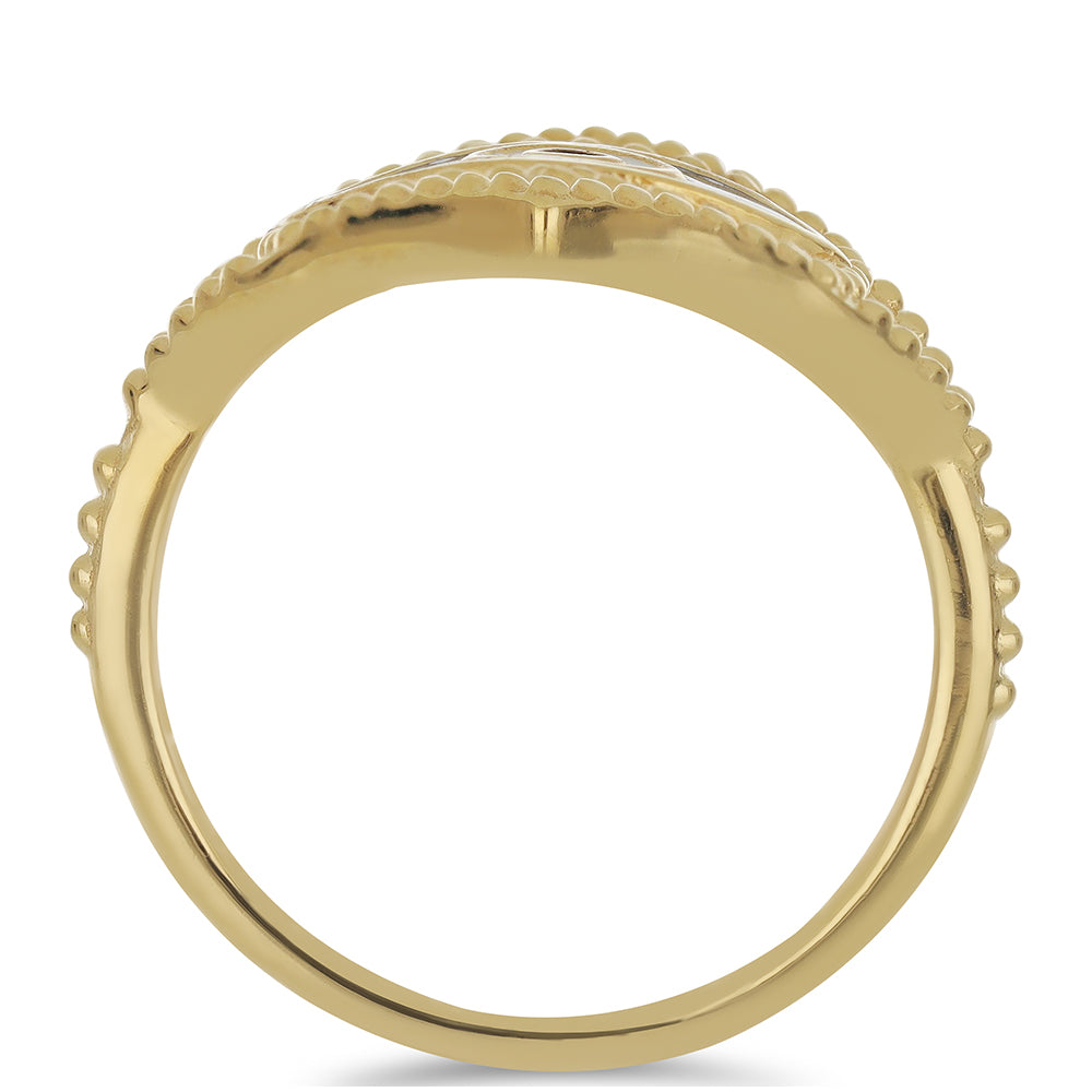 Pozlacené Stříbro 925/1000 - Prsten se Smaltem přibližná hmotnost: 3.84 gramů