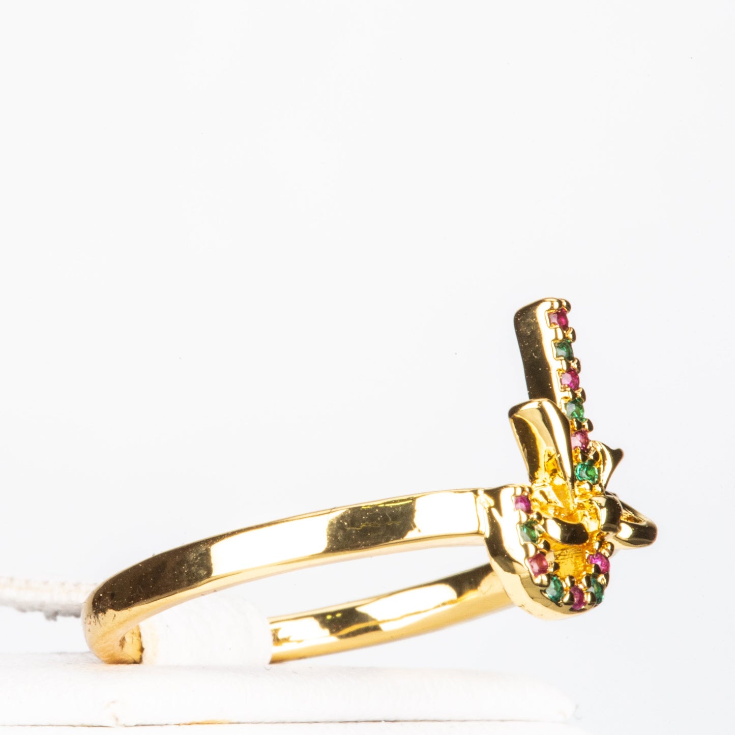 Pozlacená slitina - Sada s Červeným Emporia® Křišťálem ( Prsten )