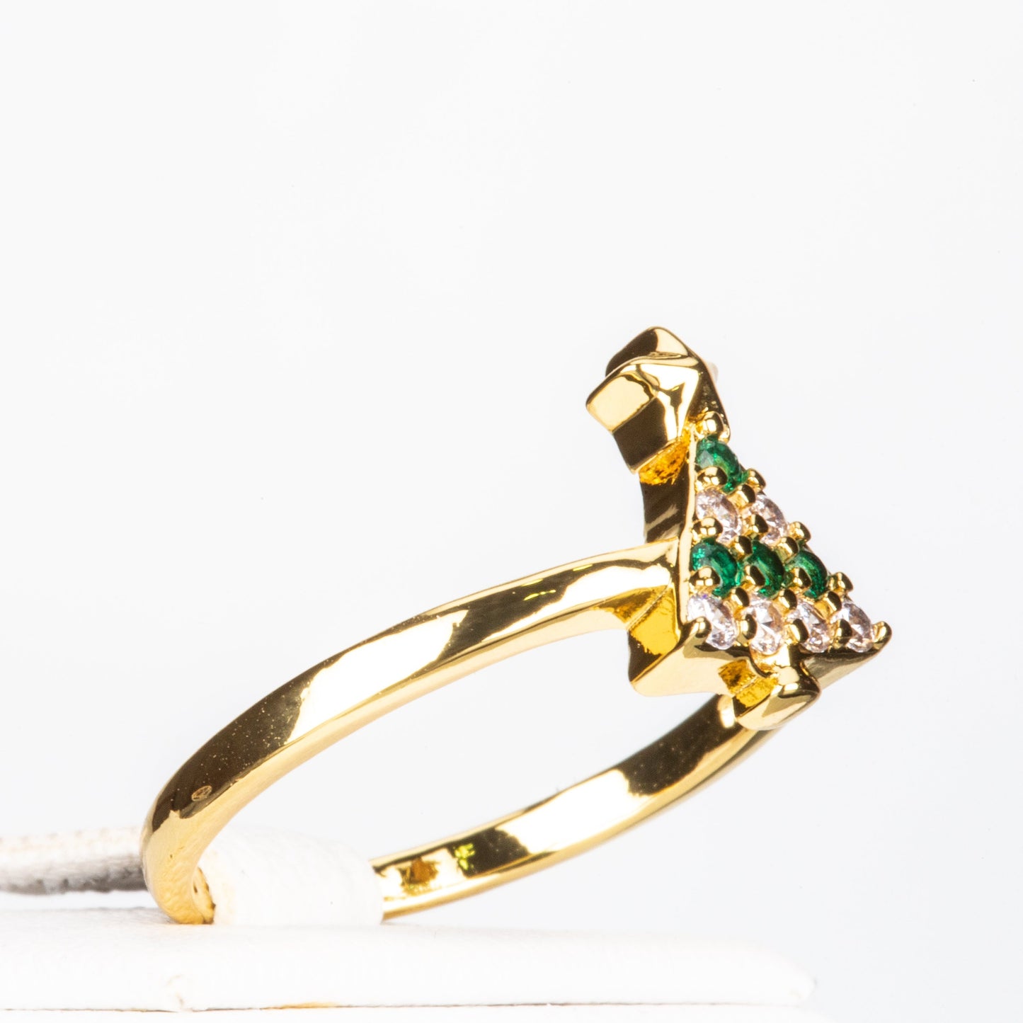 Pozlacená slitina - Sada s Červeným Emporia® Křišťálem ( Prsten )