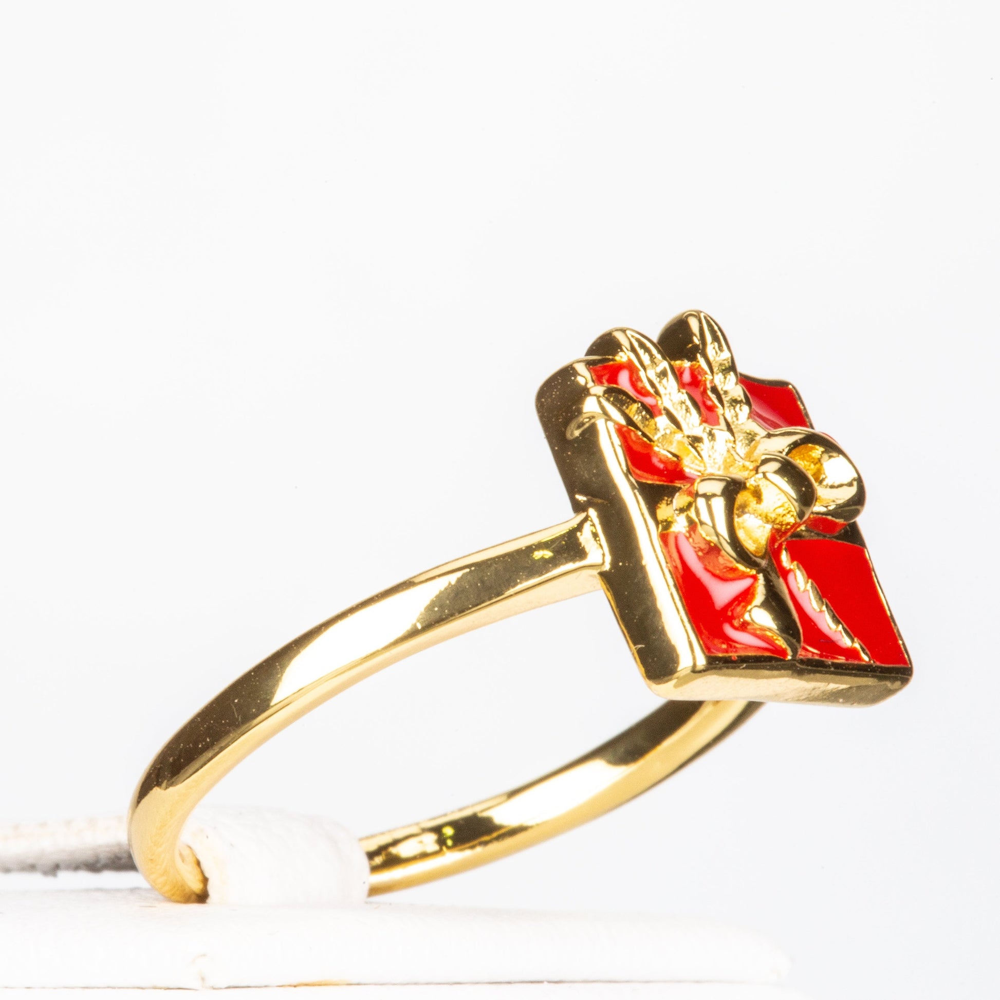 Pozlacená slitina - Sada s Červeným Emporia® Křišťálem ( Prsten ) 12 