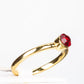 Pozlacená slitina - Sada s Červeným Emporia® Křišťálem ( Prsten )