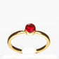 Pozlacená slitina - Sada s Červeným Emporia® Křišťálem ( Prsten )