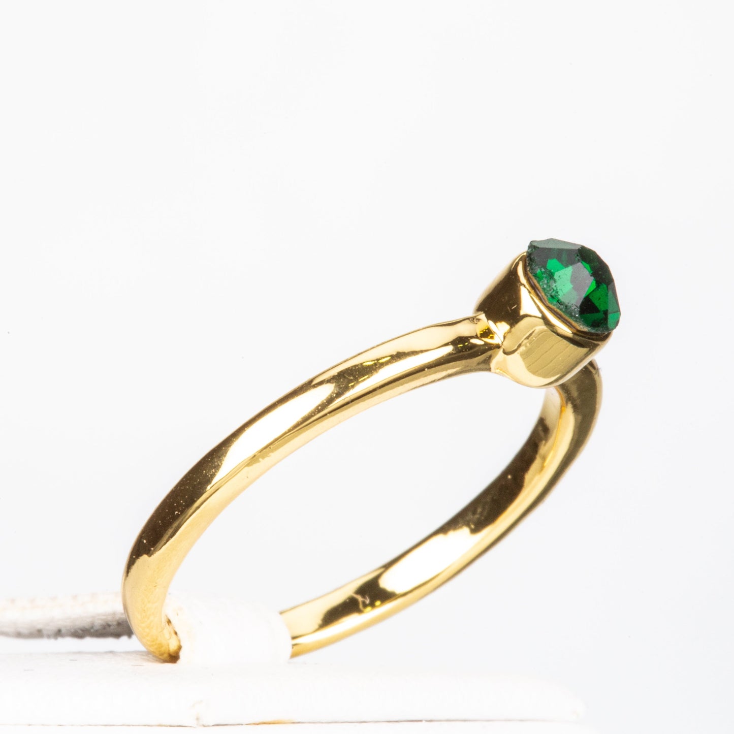 Pozlacená slitina - Sada s Červeným Emporia® Křišťálem ( Prsten )