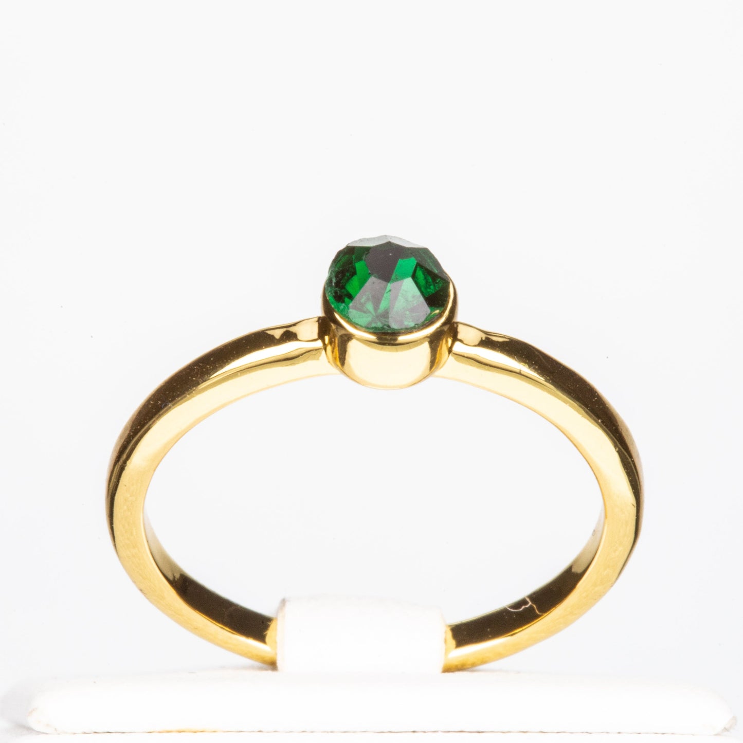 Pozlacená slitina - Sada s Červeným Emporia® Křišťálem ( Prsten )