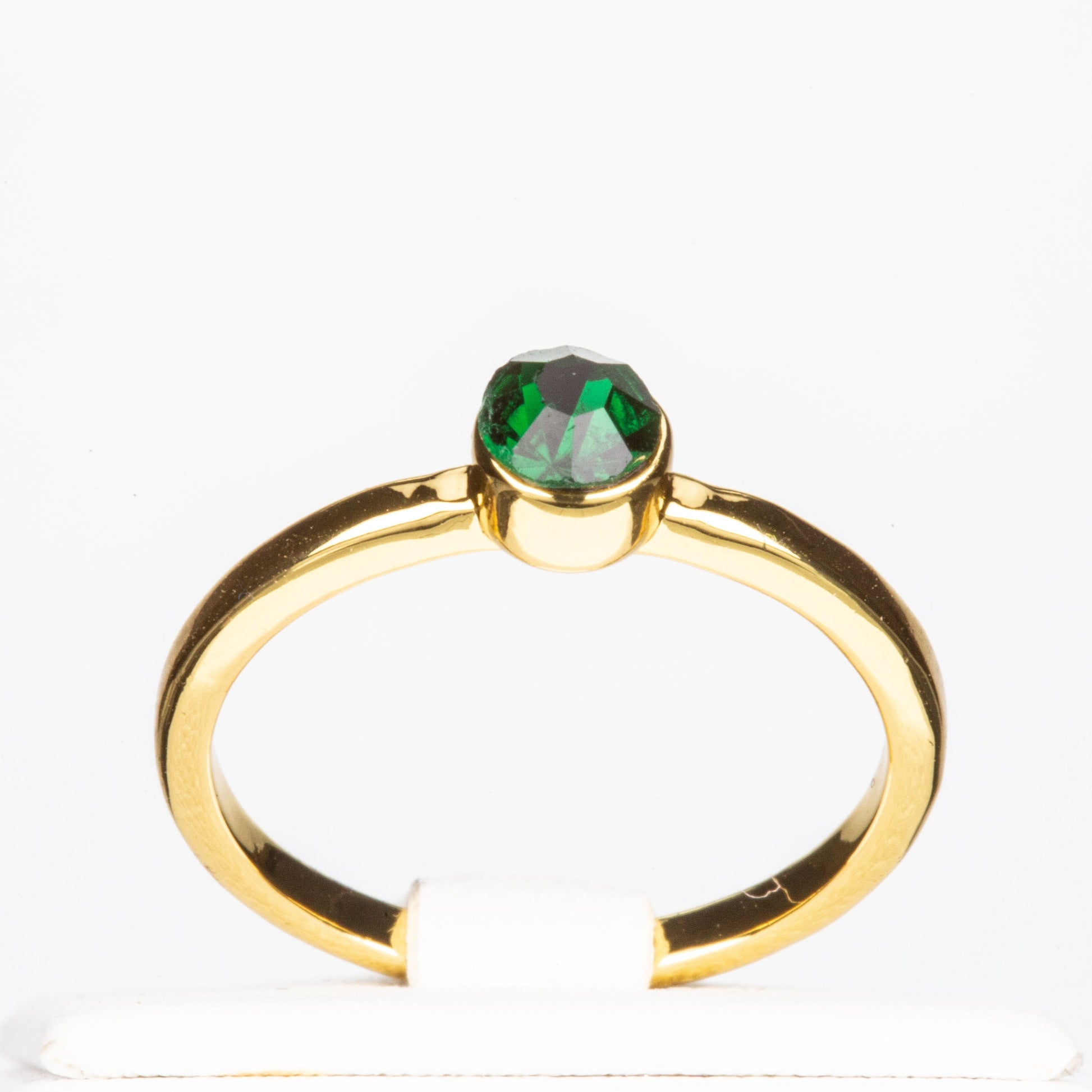 Pozlacená slitina - Sada s Červeným Emporia® Křišťálem ( Prsten ) 15 