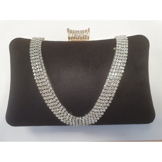 Purse Bag - Black Glitter