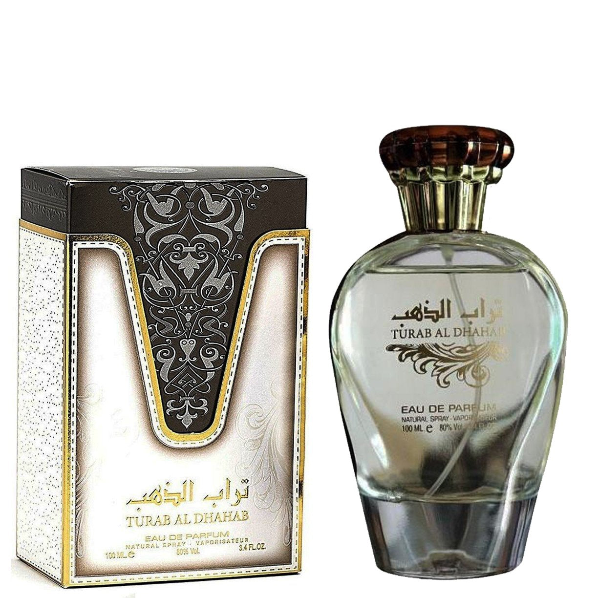 100 ml Eau de Parfume Turab Al Dhahab Sada Orientální Sladká Pižmová Vůně pro Muže a Ženy